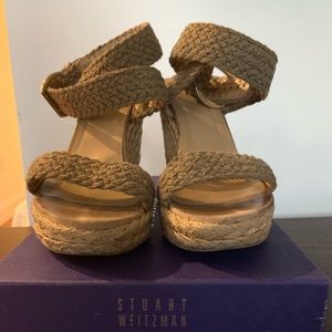 Stuart Weitzman Espadrille Wedge Sandals